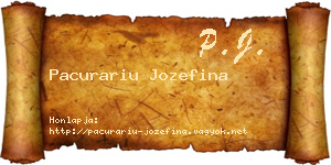 Pacurariu Jozefina névjegykártya